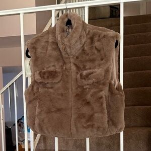 Soft Brown Furry Vest
